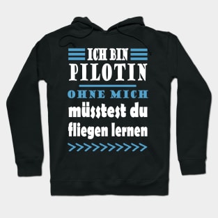 Pilotin Flugzeug Fliegen Mädchen Reisen Spruch Hoodie